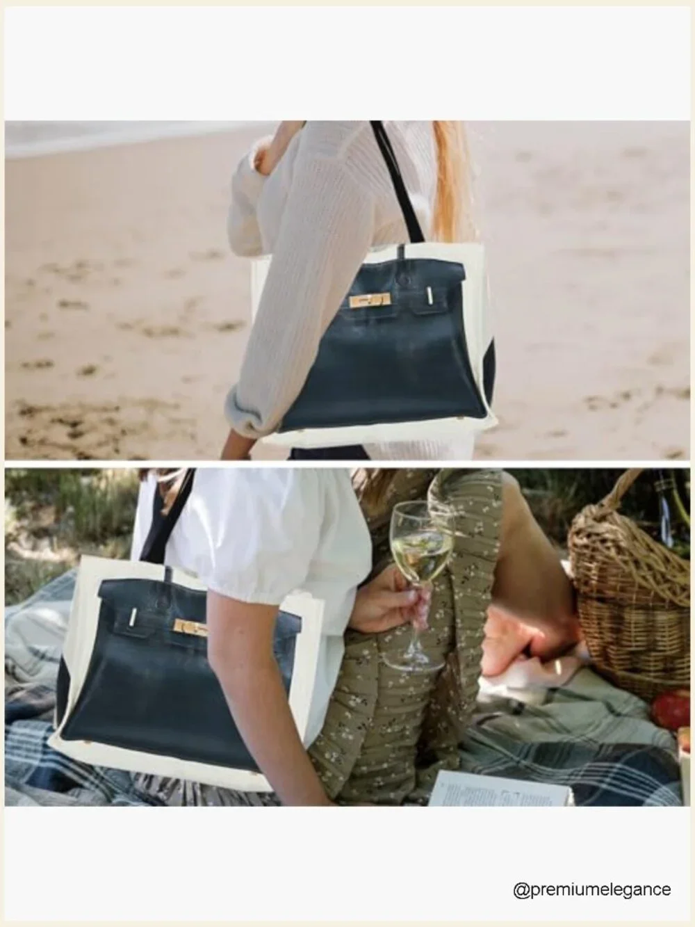 Canvas Tote with Fashion-Inspired Print – Spacious Foldable Carryall Bag